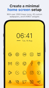 Screenshot 1 Caelus Black: linear icon pack android