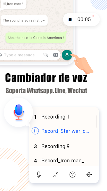 Captura 7 grabadora de voz efectos android