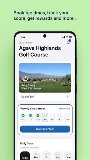 Android application Agave Highlands Golf Course screenshort