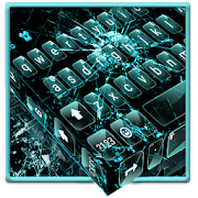 Broken Crush Glass Keyboard Background