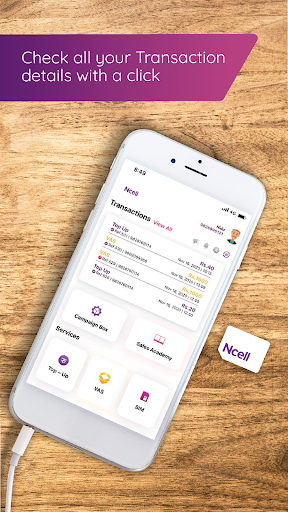 Android application Ncell Pasal screenshort