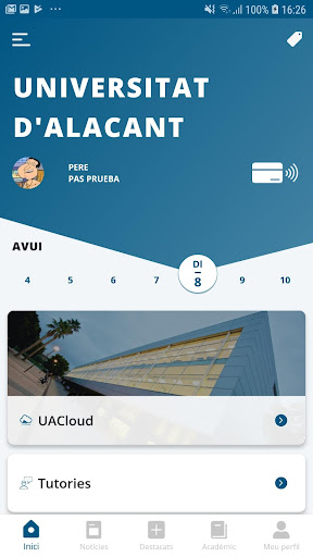 appUA, Universitat dAlacant Screen 2