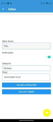 Android application Lista de Tarefas screenshort