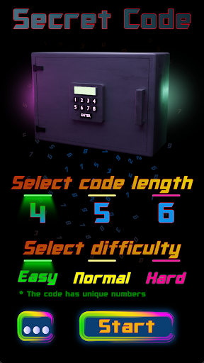 Android application Secret Code screenshort
