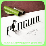 Hand Lettering New 3D icon