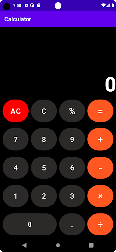 Simple Calculator Screen 2