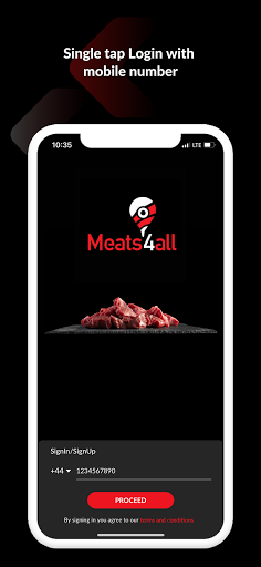 Android application Meats4all Customer screenshort