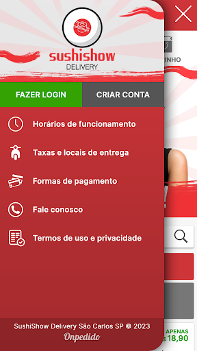 Android application SushiShow Delivery screenshort
