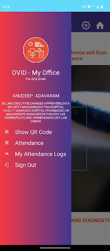 OVID - My Office QR Attendance Screen 3