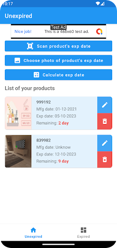 Expiry Date Alert Screen 2