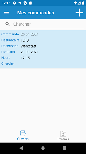Aperçu de l'application