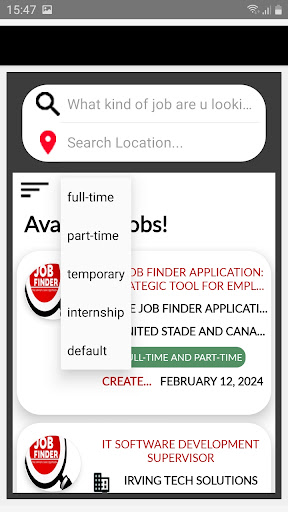 Job Search - Career - find job Screen 2