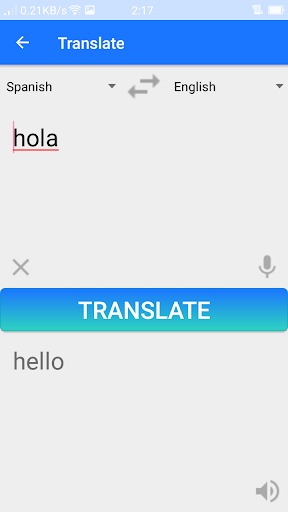 G.R Translate (Speak & Transla Screen 2