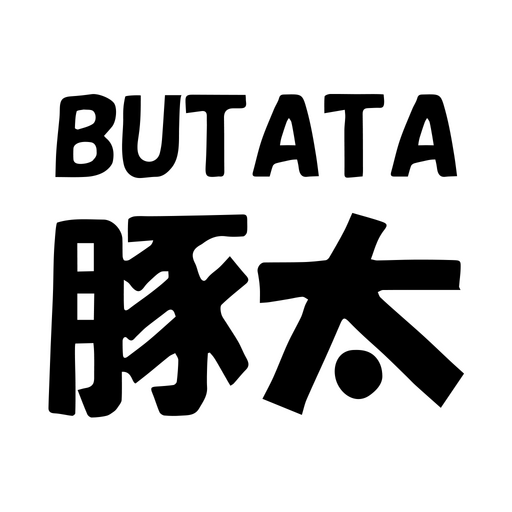 とんこつらーめん　豚太　BUTATA logo
