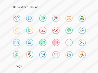 Horux White - Round Icon Pack Screenshot