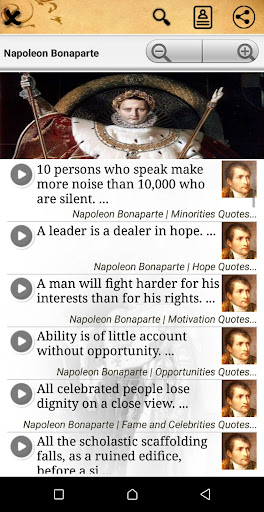 Android application Napoleon Bonaparte : Quotes screenshort
