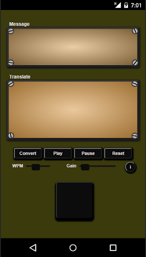 Android application Morse Pratic screenshort