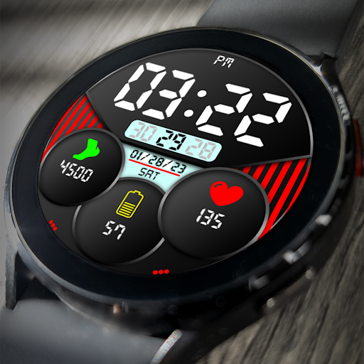 Android application Key018 Digital Watch Face screenshort