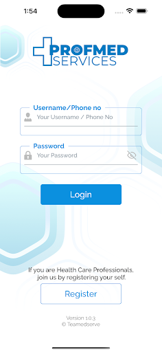 Android application ProfMed Services screenshort