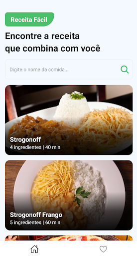Android application Receita fácil screenshort