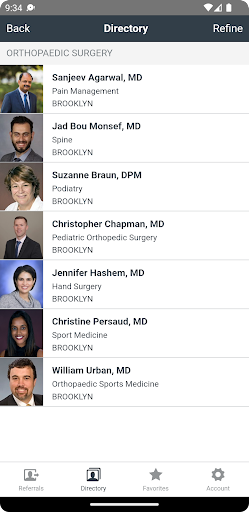 Android application Downstate Health Referral App screenshort