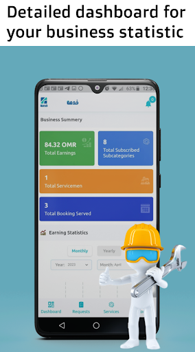 Android application Kydmah Serviceman screenshort