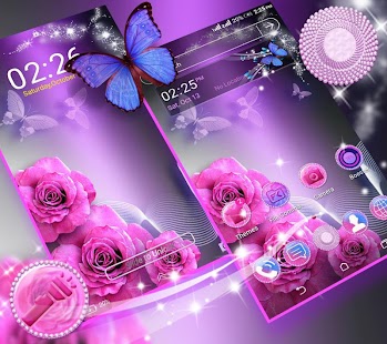 Pink Rose Launcher Theme Screenshot
