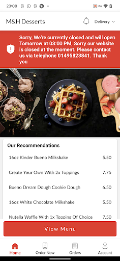 M&H Desserts Screen 2