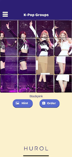 K-Pop Sliding Puzzle Screen 2