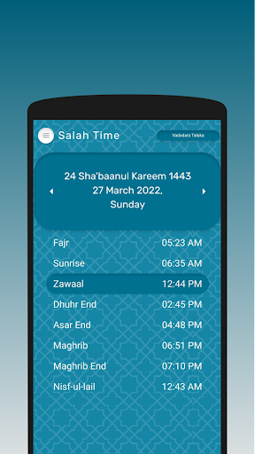 Android application Hijri Salah App (Fatimid) screenshort