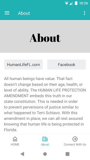 Human Life Amendment App Screen 3