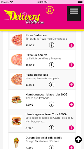 Delivery Toledo Screen 2