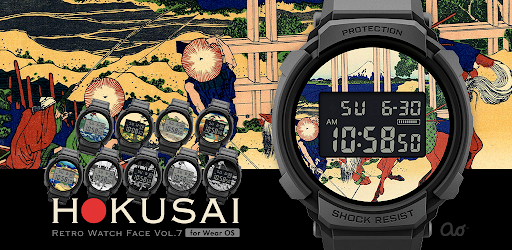 HOKUSAI Retro Watch Face Vol.7