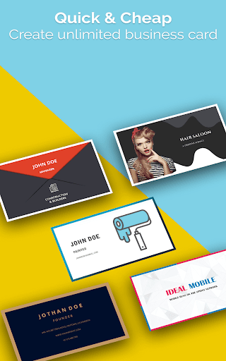 Screenshot of Business Card Maker, Templates