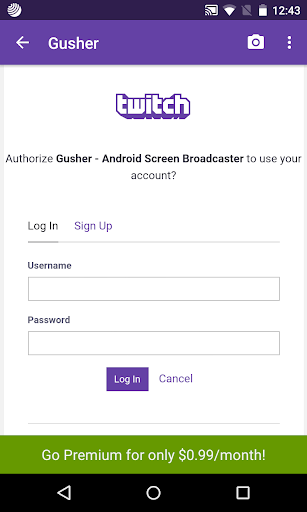 Gusher - Screen Broadcaster Screen 2