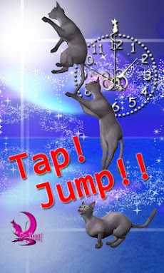 ロシアンブルー猫ライブ壁紙走る飛び猫 アプリおしゃれ時計付き Androidアプリ Applion