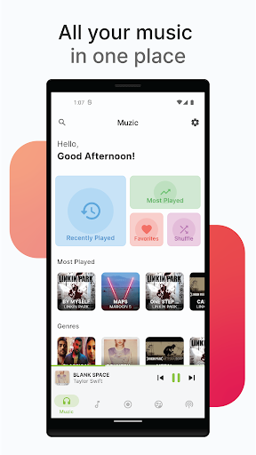 Muzic: Play Music & Podcasts Screen 2