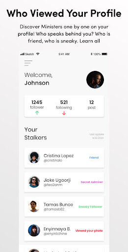 Find My Stalker - Follower Analyze for Instagram 1.1 Screenshots 2
