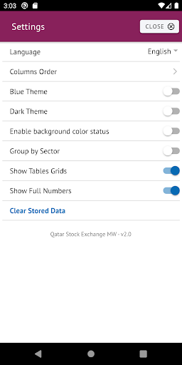Qatar Stock Exchange MW Screen 3