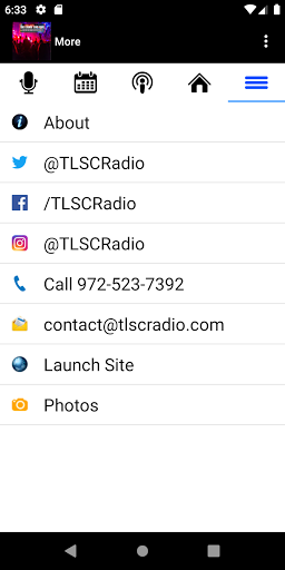 TLSC Radio Screen 2