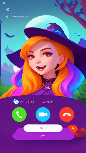Android application The Witch Video Call Prank screenshort