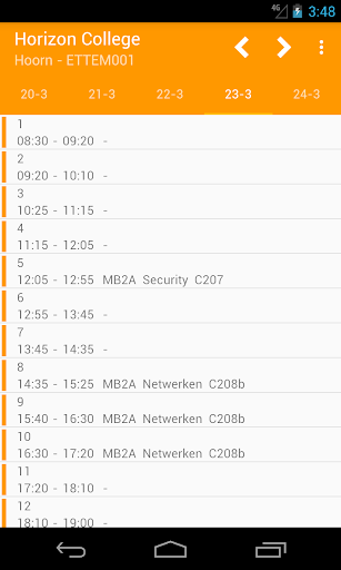 Horizon College Timetable Screenshot 1 - AppWisp.com