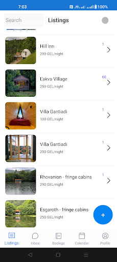 Android application Tripcamp for Hosts screenshort