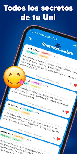 Android application Secretos de la Uni screenshort