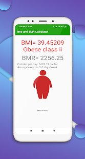 BMI and BMR Calculator Screenshot