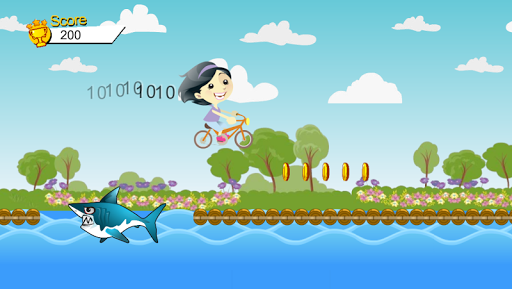 Girl Bike Ride Shark Attack Screen 3