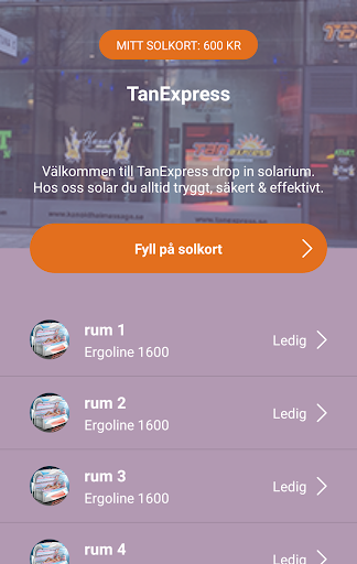 Android application TanExpress screenshort