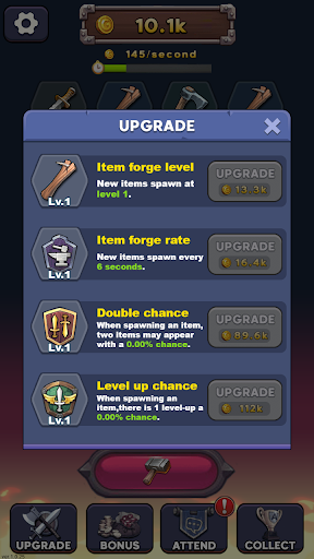 Merge Smith - Weapon Upgrade Screen 3