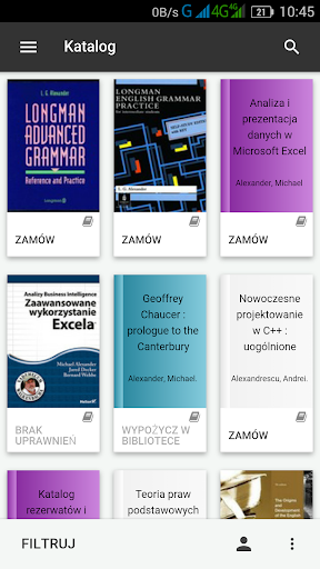 Android application WSIiZ Rzeszów - mPROLIB screenshort