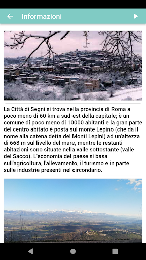 Android application Segni Città - Vista Ciclopica screenshort